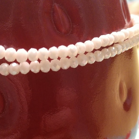 Pink Lavender Stone Agate Beaded Choker Necklace - Picture 5 of 8